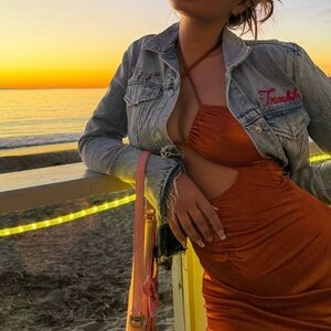 Burnt Orange mini dress